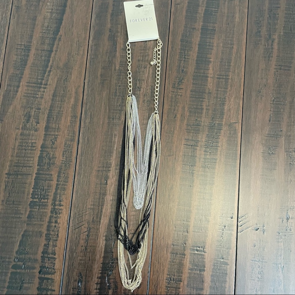 Forever 21 Long Layered Multi Chain Necklace NWT